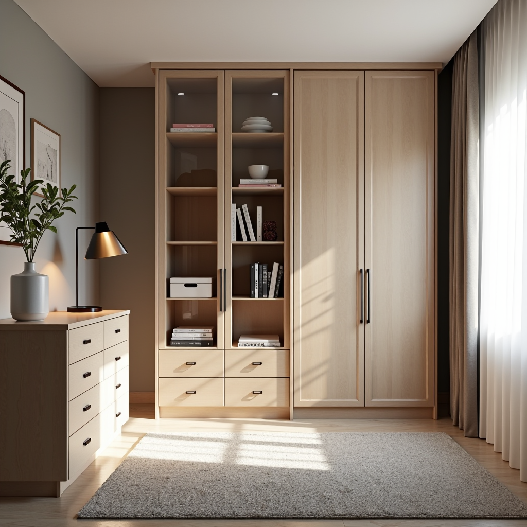 Appartamento italiano compatto con mobili moderni multifunzionali, soluzioni di archiviazione salvaspazio, design minimalista elegante, illuminazione naturale brillante